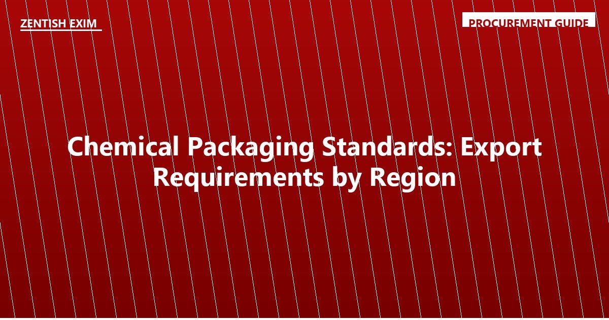 Chemical Packaging Standards: Export Requirements by Region