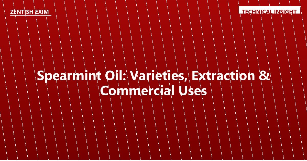 Spearmint Oil: Varieties, Extraction & Commercial Uses